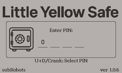 Little Yellow Safe